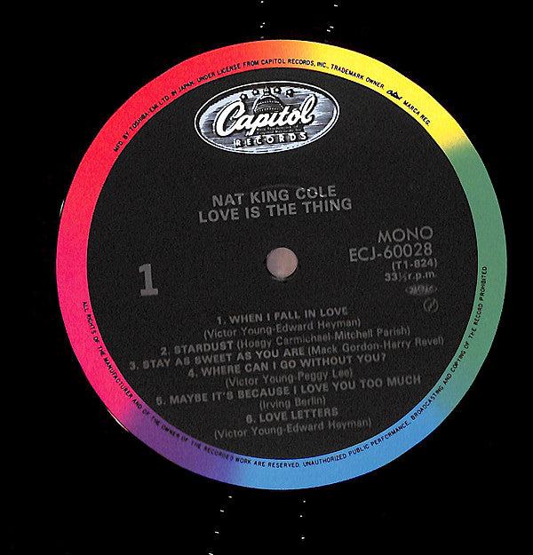 Nat King Cole - Love Is The Thing (Vinyl, LP, Album, Reissue, Mono) Very Good Plus (VG+) / Very Good Plus (VG+)