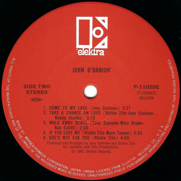 John O'Banion - John O'Banion (Vinyl, LP, Album)