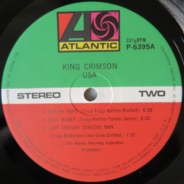 King Crimson - USA (Vinyl, LP, Album, Reissue, Stereo) Near Mint (NM or M-) / Very Good (VG)