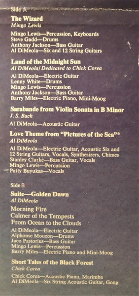 Al Di Meola - Land Of The Midnight Sun (Vinyl, LP, Album) Very Good Plus (VG+) / Very Good Plus (VG+)