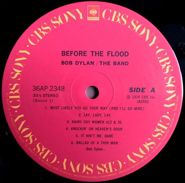Bob Dylan - Before The Flood (Vinyl, LP, Album, Reissue)