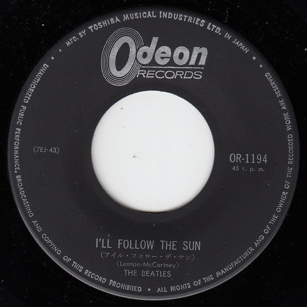 The Beatles - Kansas City / I'll Follow The Sun (Vinyl, 7", 45 RPM,...