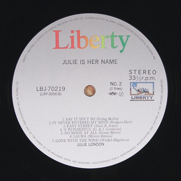 Julie London - Julie Is Her Name (Vinyl, LP, Album, Reissue, Stereo) Very Good Plus (VG+) / Very Good Plus (VG+)