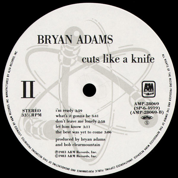 Bryan Adams - Cuts Like A Knife (Vinyl, LP, Album)