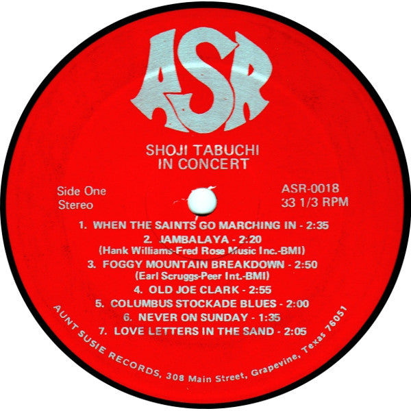 Shoji Tabuchi - In Concert (Vinyl, LP, Stereo, Album) Good Plus (G+) / Good Plus (G+)