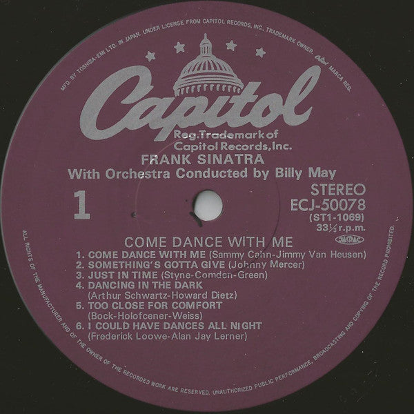 Frank Sinatra - Come Dance With Me! (Vinyl, LP, Album, Stereo) Very Good Plus (VG+) / Very Good Plus (VG+)