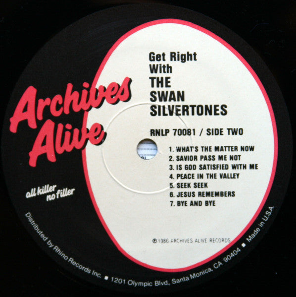 The Swan Silvertones - Get Right With The Swan Silvertones (Vinyl, LP, Compilation) Very Good Plus (VG+) / Very Good Plus (VG+)