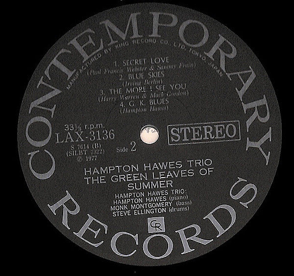 Hampton Hawes Trio - The Green Leaves Of Summer (Vinyl, LP, Album, ...
