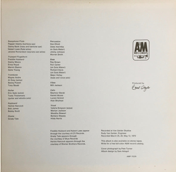 Quincy Jones - Gula Matari (Vinyl, LP, Album, Reissue) Very Good Plus (VG+) / Very Good Plus (VG+)
