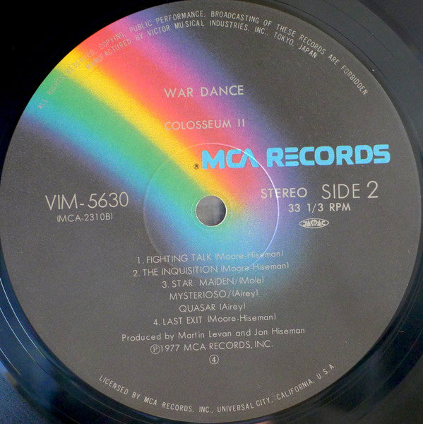 Colosseum II - War Dance (Vinyl, LP, Album, Reissue) Very Good Plus (VG+) / Very Good Plus (VG+)