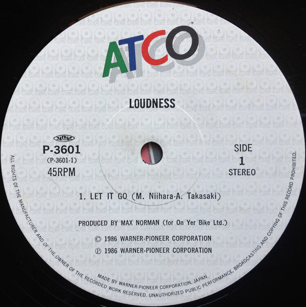 Loudness (5) - Let It Go = レット・イット・ゴー (Vinyl, 12", 45 RPM, Maxi-Sin...