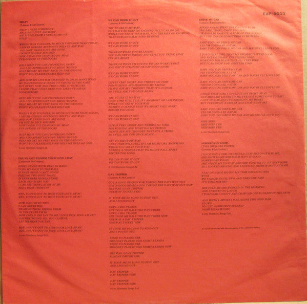 The Beatles - 1962-1966 = 1962年〜1966年 (2xLP, Compilation, Reissue, Stereo) - Very Good Plus (VG+) / Good Plus (G+)