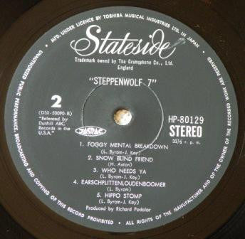 Steppenwolf - Steppenwolf 7 (Vinyl, LP, Stereo) Good Plus (G+) / Good (G)