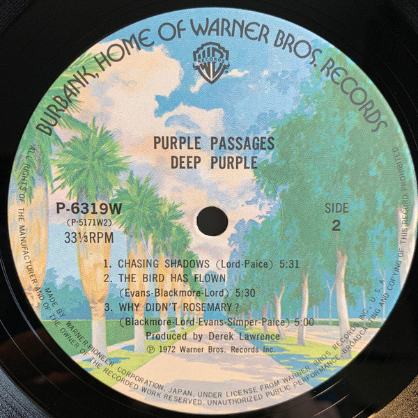 Deep Purple - Purple Passages = 紫の軌跡 (2xVinyl, LP, Compilation, Reissue, Stereo) Very Good (VG) / Good Plus (G+)