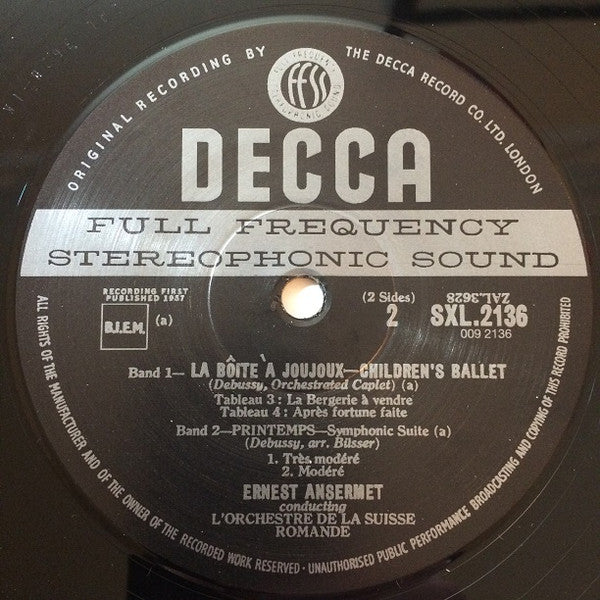 Claude Debussy - La Boite A Joujoux / Printemps (Vinyl, LP, Stereo, Reissue) Very Good Plus (VG+) / Very Good (VG)