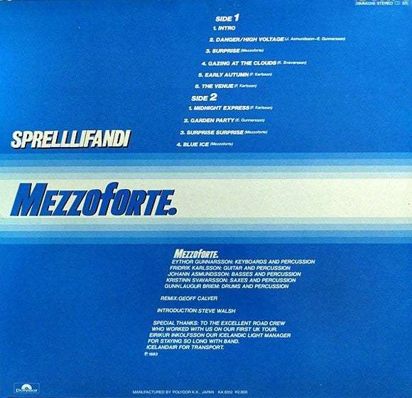 Mezzoforte - Sprellifandi (Vinyl, LP, Album) Near Mint (NM or M-) / Very Good (VG)