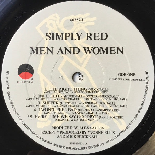 Simply Red - Men And Women (Vinyl, LP, Album) Near Mint (NM or M-) / Near Mint (NM or M-)