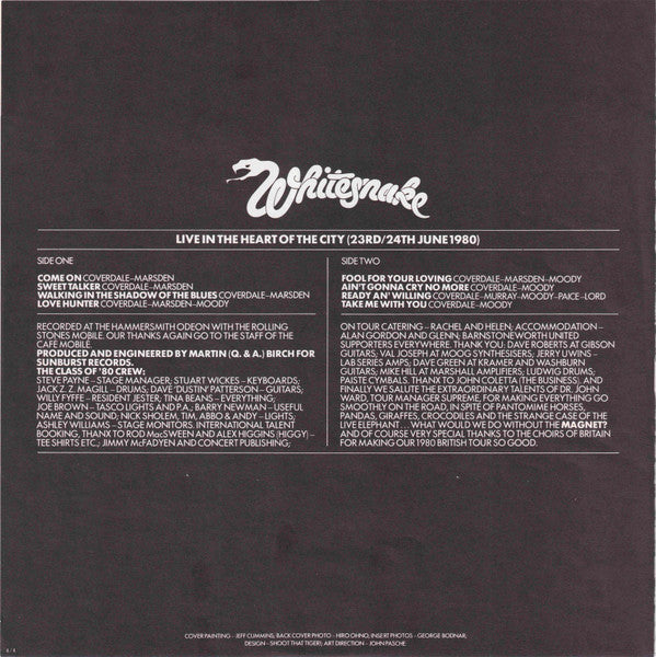 Whitesnake - Live... In The Heart Of The City (Vinyl, LP, Album, St...