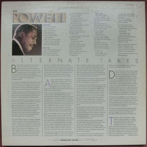 Bud Powell - Alternate Takes (Vinyl, LP, Compilation, Stereo, Mono) Very Good Plus (VG+) / Near Mint (NM or M-)