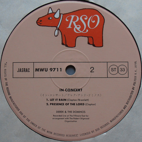Derek & The Dominos - In Concert (Vinyl, LP, Album, Reissue)