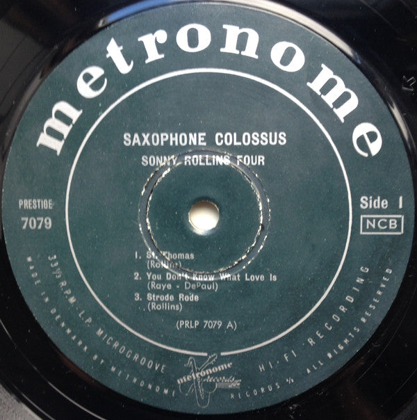 Sonny Rollins - Saxophone Colossus (Vinyl, LP, Album, Mono) Good Plus (G+) / Good Plus (G+)
