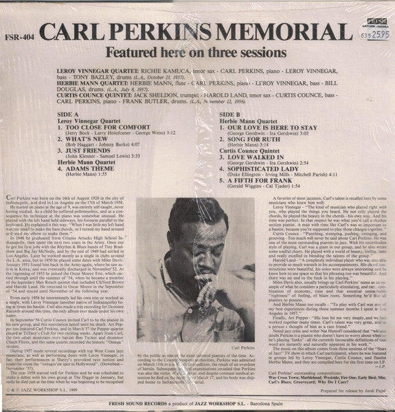 Carl Perkins (4) - Carl Perkins Memorial (Vinyl, LP, Compilation)