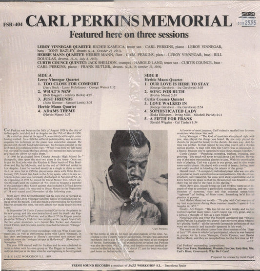 Carl Perkins (4) - Carl Perkins Memorial (Vinyl, LP, Compilation) Very Good Plus (VG+) / Very Good Plus (VG+)