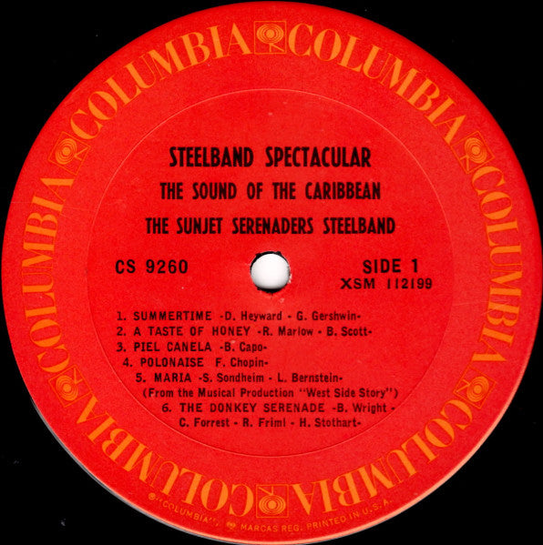 The Sunjet Serenaders Steelband - Steelband Spectacular - The Sound Of The Caribbean (Vinyl, LP, Album, Stereo) Very Good Plus (VG+) / Very Good Plus (VG+)