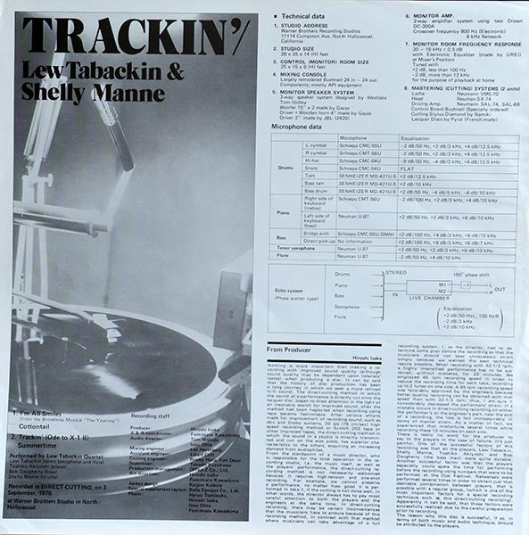 Lew Tabackin - Trackin' (Vinyl, 12", 45 RPM, Promo) Very Good Plus (VG+) / Very Good Plus (VG+)