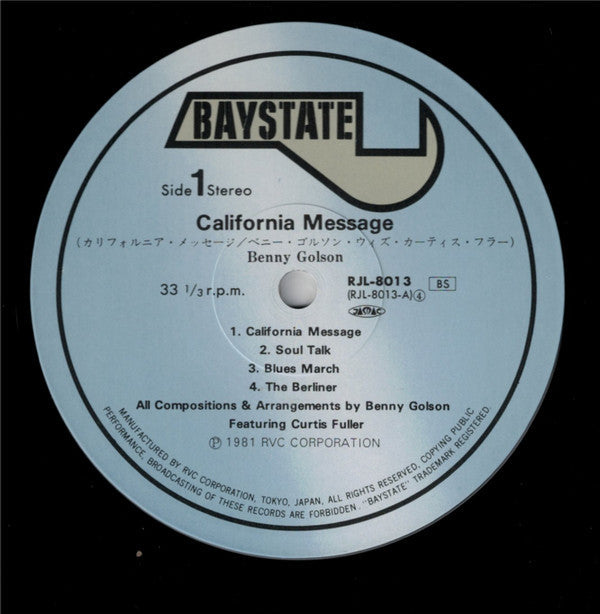 Benny Golson - California Message (Vinyl, LP, Album)