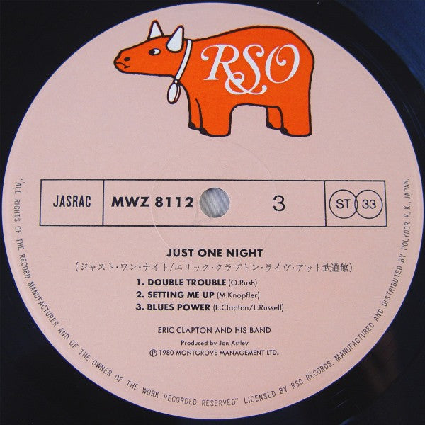 Eric Clapton - Just One Night (Vinyl, LP, Album, Stereo)