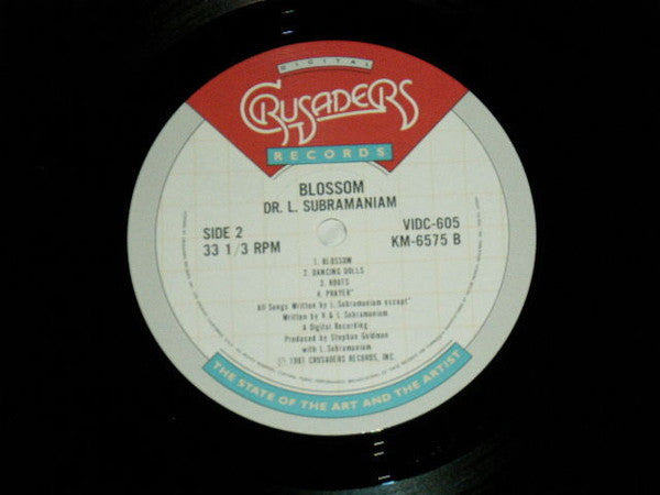 L. Subramaniam - Blossom (Vinyl, LP, Album) Very Good (VG) / Very Good Plus (VG+)
