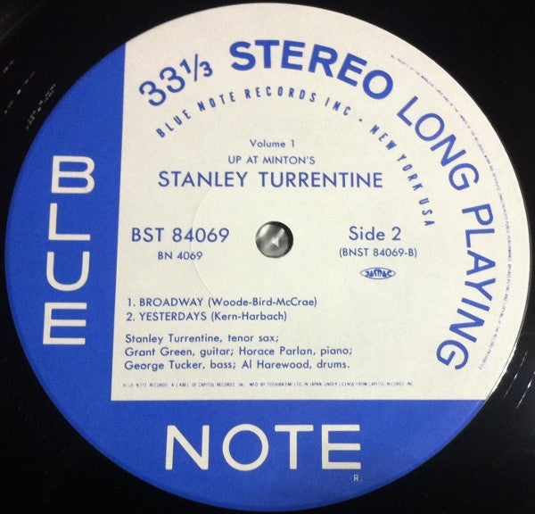 Stanley Turrentine - Up At "Minton's", Vol. 1 (Vinyl, LP, Album, Limited Edition, Reissue, Stereo) Near Mint (NM or M-) / Near Mint (NM or M-)
