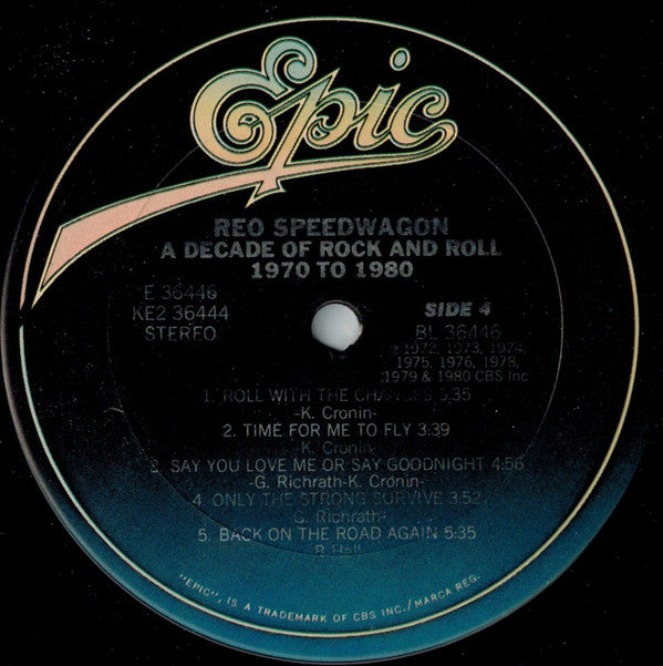 REO Speedwagon - A Decade Of Rock And Roll 1970 To 1980 (2xVinyl, LP, Compilation) Very Good Plus (VG+) / Very Good Plus (VG+)
