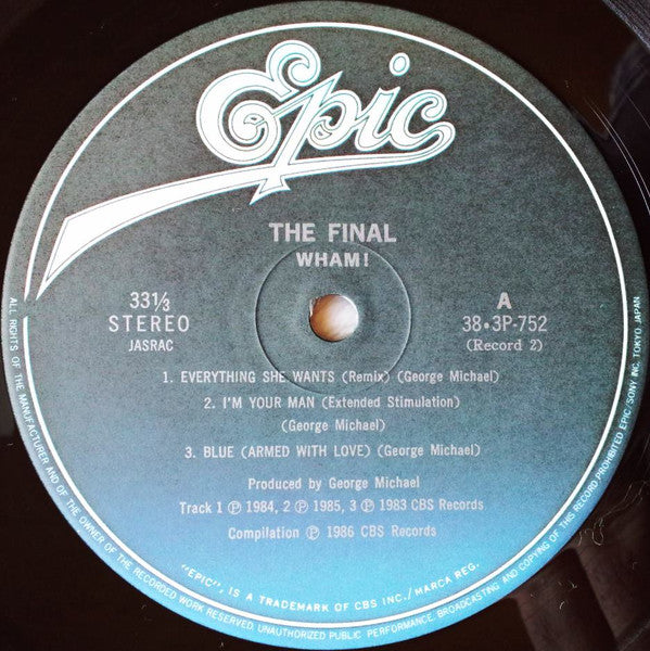 Wham! - The Final (2xVinyl, LP, Compilation, Stereo) Very Good Plus (VG+) / Very Good Plus (VG+)