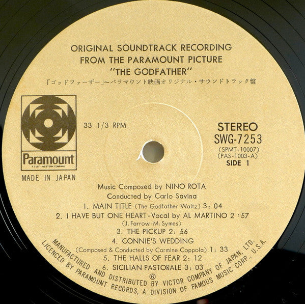 Nino Rota - The Godfather (Original Soundtrack Recording) (Vinyl, L...