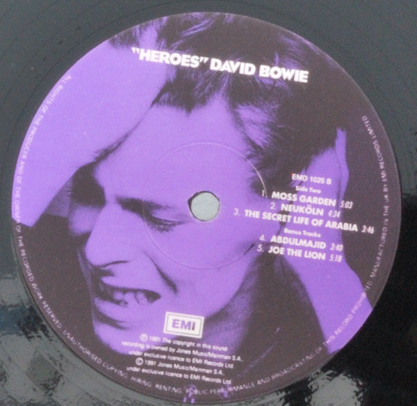 David Bowie - "Heroes" (Vinyl, LP, Album, Reissue, Remastered) Very Good Plus (VG+) / Very Good (VG)