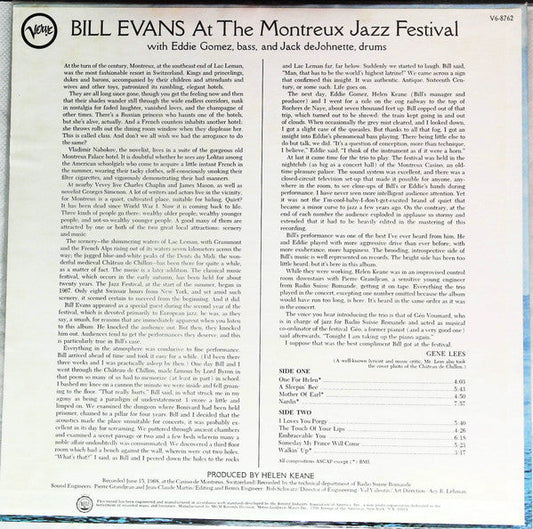 Bill Evans - At The Montreux Jazz Festival (Vinyl, LP, Album, Stereo) Good Plus (G+) / Very Good (VG)