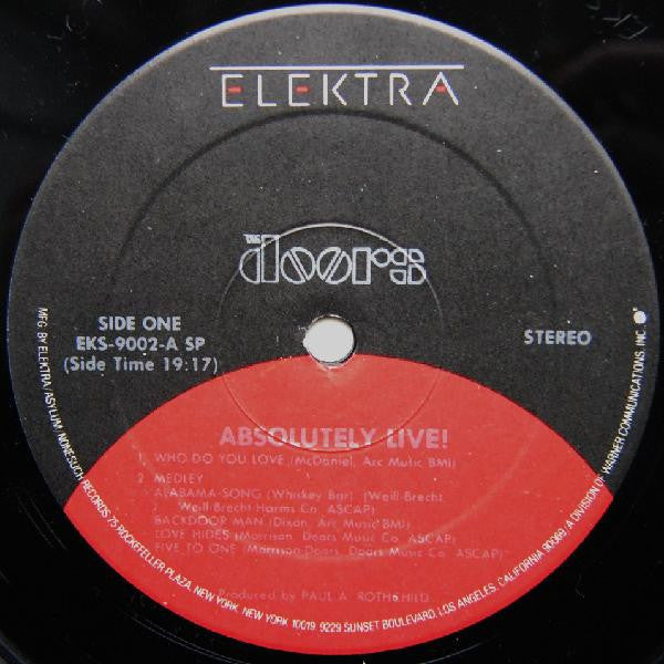 The Doors - Absolutely Live (2xVinyl, LP, Album, Reissue, Stereo) Very Good (VG) / Good (G)