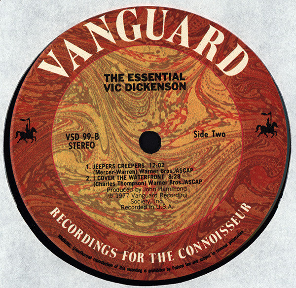 Vic Dickenson - The Essential Vic Dickenson (2xVinyl, LP, Compilation) Very Good (VG) / Very Good Plus (VG+)