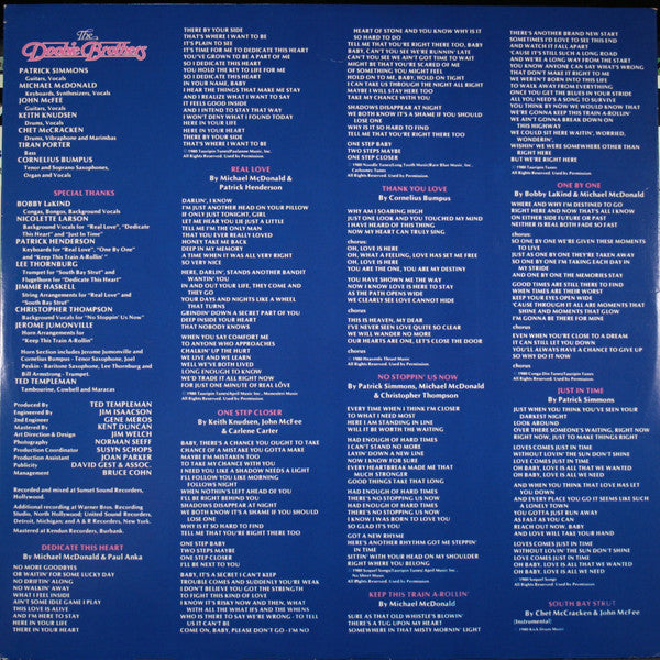 The Doobie Brothers - One Step Closer (Vinyl, LP, Album, Stereo) Very Good (VG) / Very Good Plus (VG+)