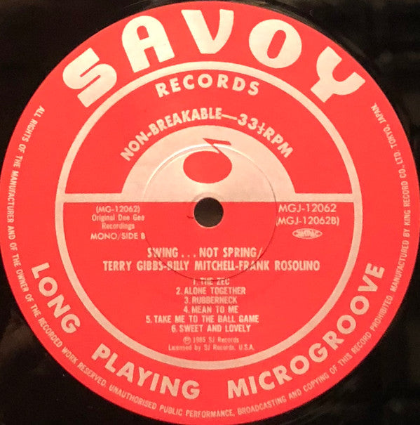 Various - Swing... Not Spring! (Vinyl, LP, Compilation, Reissue, Mono) Very Good Plus (VG+) / Very Good Plus (VG+)