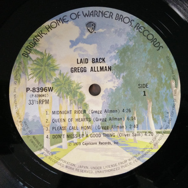 Gregg Allman - Laid Back (Vinyl, LP, Album) Very Good (VG) / Very Good (VG)