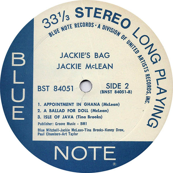 Jackie McLean - Jackie's Bag (Vinyl, LP, Album, Reissue, Stereo) Very Good (VG) / Very Good (VG)