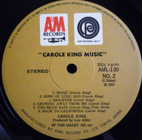 Carole King - Music (Vinyl, LP, Album)