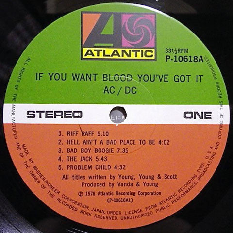 AC/DC - If You Want Blood You've Got It (Vinyl, LP, Album, Stereo)