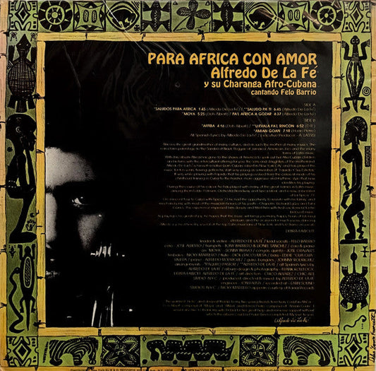 Alfredo De La Fé - Para Africa Con Amor (Vinyl, LP, Album) Very Good (VG) / Good Plus (G+)