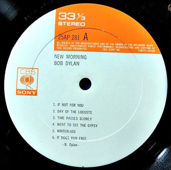 Bob Dylan - New Morning (Vinyl, LP, Album, Reissue, Stereo)