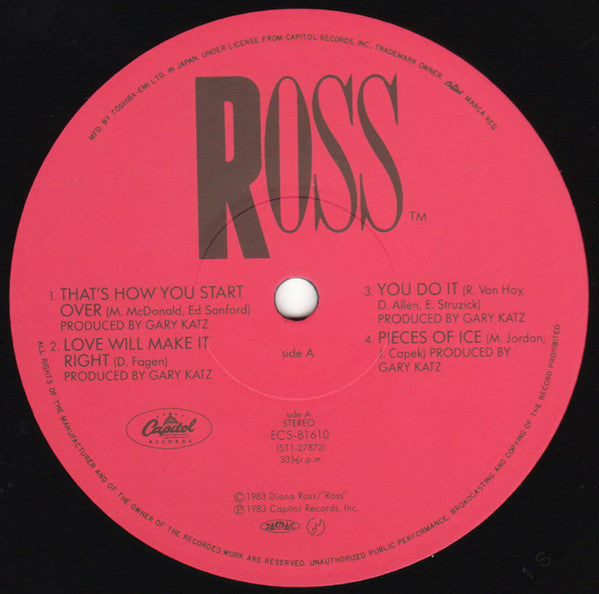 Diana Ross - Ross (Vinyl, LP, Album) Very Good (VG) / Very Good Plus (VG+)