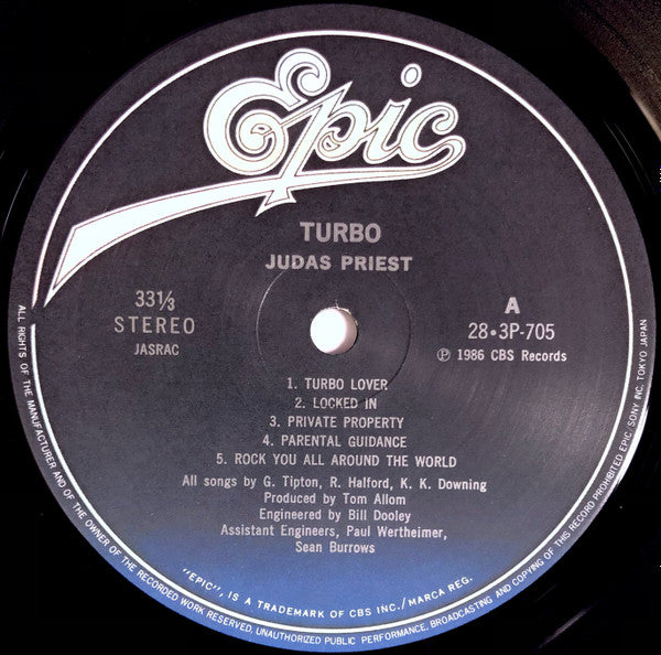 Judas Priest - Turbo (Vinyl, LP, Album) Very Good (VG) / Very Good (VG)